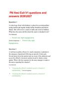 PN Hesi Exit V1 questions and  answers 20262027