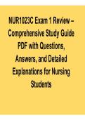 NUR1023C Exam 1 Review Comprehensive Study Guide PDF with Questions&comma; Answers&comma; and Detailed Explanations 2025&sol; 2026