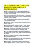 NAVY CS STOCKS AND SAUCES STUDY SHEET 2026 QUESTIONS AND ANSWERS WITH COMPLETE SOLUTIONS