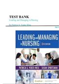 Complete Test Bank For Leading and Managing in Nursing 8th Edition by Patricia S&period; Yoder-Wise &comma;All Chapters Covered &vert;Latest update