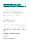 RDA STUDY GUIDE 2026 ACTUAL QUESTIONS WITH SOLUTIONS GRADED A&plus;