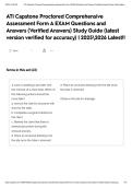ATI Capstone Proctored Comprehensive Assessment Form A EXAM Questions and Answers &lpar;Verified Answers&rpar; Study Guide &lpar;latest version verified for accuracy&rpar; &vert; 20252026 Latest&excl;&excl;