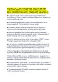 NBCRNA SAMPLE PRACTICE SOLUTION SET 2026 QUESTIONS WITH ANSWERS GRADED A