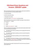 CDA Board Exam Questions and  Answers  20262027 update 