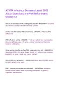 ACVPM Infectious Diseases Latest 2026 Actual Questions and Verified Answers&vert; Graded A&plus;