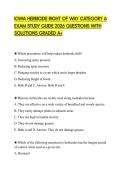 IOWA HERBICIDE RIGHT OF WAY CATEGORY 6 EXAM STUDY GUIDE 2026 QUESTIONS WITH SOLUTIONS GRADED A&plus;