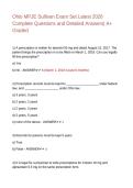 Ohio MPJE Sullivan Exam Set Latest 2026 Complete Questions and Detailed Answers&vert; A&plus; Graded