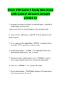 Chem 210 Exam 4 Study Questions  with Correct Answers Already  Graded A&plus;