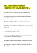 IUPUI ANATOMY FINAL PAPER 2026 QUESTIONS WITH SOLUTIONS GRADED A&plus;