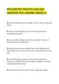 IUPUI ANATOMY PRACTICE EXAM 2026 QUESTIONS WITH ANSWERS GRADED A&plus;