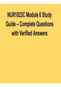 NUR1023C Module 6 Study Guide Complete Questions with Verified Answers 2025&sol; 2026
