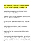KAPPA ALPHA PSI ACTUAL EXAM PAPER 2026 QUESTIONS WITH ANSWERS GRADED A&plus;