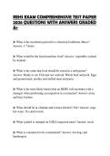 REHS EXAM COMPREHENSIVE TEST PAPER 2026 QUESTIONS WITH ANSWERS GRADED A&plus;