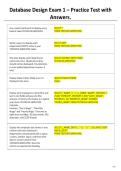 Database Design Exam 1 &ndash; Practice Test with Answers&period;