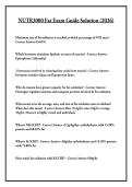 NUTR3000 Fat Exam Guide Solution &lpar;2026&rpar;