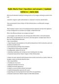 Public Works Final &vert; Questions and answers &vert; Updated RATED A&plus; &vert; NEW 2026