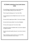 NUTR3000 Carbohydrates Exam Guide Solution &lpar;2026&rpar;