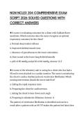 NGN NCLEX 204 COMPREHENSIVE EXAM SCRIPT 2026 SOLVED QUESTIONS WITH CORRECT ANSWERS