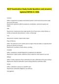 NCCP Examination Study Guide Questions and answers&vert; Updated RATED A&plus; 2026