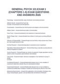 GENERAL PSYCH 101&colon;EXAM 1 &lpar;CHAPTERS 1-5&rpar; EXAM QUESTIONS AND ANSWERS 2026