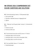 NIH STROKE 2026 COMPREHENSIVE SET SOLVED QUESTIONS AND SOLUTIONS