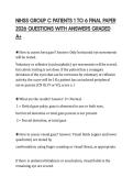 NIHSS GROUP C PATIENTS 1 TO 6 FINAL PAPER 2026 QUESTIONS WITH ANSWERS GRADED A&plus;