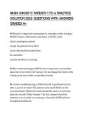 NIHSS GROUP C PATIENTS 1 TO 6 PRACTICE SOLUTION 2026 QUESTIONS WITH ANSWERS GRADED A&plus;