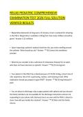 RELIAS PEDIATRIC COMPREHENSIVE EXAMINATION TEST 2026 FULL SOLUTION VERIFIED RESULTS