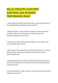 RELIAS PEDIATRIC EXAM PREP QUESTIONS 2026 REVIEWED PERFORMANCE READY