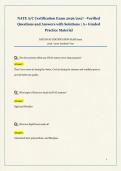NATE A&sol;C Certification Exam 2026&sol;2027 &ndash;Verified  Questions and Answers with Solutions &vert; A&plus; Graded  Practice Material 