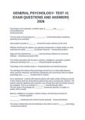 GENERAL PSYCHOLOGY- EXAM PACKAGE DEAL 2026