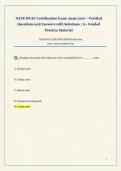 NATE HVAC Certification Exam 2026&sol;2027 &ndash;Verified  Questions and Answers with Solutions &vert; A&plus; Graded  Practice Material  