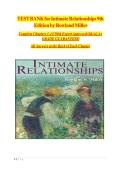 Test Bank Intimate Relationships&comma; 9th Edition by Rowland Miller All Chapters Covered&vert; Newest Edition
