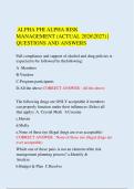 ALPHA PHI ALPHA RISK   MANAGEMENT &lpar;ACTUAL 20262027&rpar; &vert;   QUESTIONS AND ANSWERS   