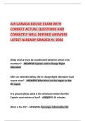 AIR CANADA ROUGE EXAM WITH CORRECT ACTUAL QUESTIONS AND CORRECTLY WELL DEFINED ANSWERS LATEST ALREADY GRADED A&plus; 2026