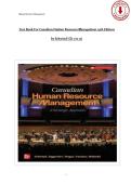 Test Bank &ndash; Canadian Human Resource Management&comma; 12th Edition &lpar;Schwind et al&period;&rpar; &vert; Complete Exam Bank for All Chapters&comma; HR Strategy&comma; Employment Law&comma; Recruitment&comma; Training & Labour Relations &lpar;PDF&rpar;