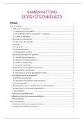 Samenvatting ecosysteembeheer