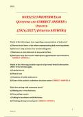 NURS2513 MIDTERM EXAM   QUESTIONS AND CORRECT ANSWER S  UPDATED   &lpar;2026&sol;2027&rpar; &lpar;VERIFIED ANSWERS&rpar; 