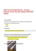 State Farm Estimates Review - Practice  Exercise Answer Key New Update 2026&sol;2027  update