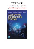 Test Bank for Accounting Information Systems&comma; 16th edition By Marshall B Romney&comma; Paul J&period; Steinbart&comma; Chapter 1-24 &vert; All Chapters