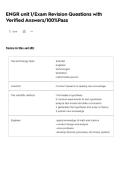 ENGR unit 1&sol;Exam Revision Questions with Verified Answers&sol;100&percnt;Pass