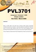PVL3701 Assignment 1 &lpar;COMPLETE ANSWERS&rpar; Semester 1 2026 - DUE  March 2026