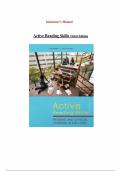 Solution Manual for Active Reading Skills&colon; Reading and Critical Thinking in College&comma; 3rd edition by Kathleen T&period; McWhorter&comma; Brette M&period; Sember&comma; Chapter 1-13 &vert;All Chapters