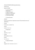  MATH270&colon;Calculus Exam Notes with Worked Examples