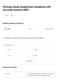 FE Exam Study Guide&sol;Exam Questions with Accurate Answers 100&percnt;
