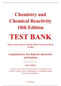 Test Bank &ndash; Chemistry and Chemical Reactivity&comma; 10th Edition &ndash; John C&period; Kotz&comma; Paul M&period; Treichel&comma; John R&period; Townsend&comma; & David Treichel &ndash; ISBN 9781337399074 &lpar;Full Chapters 1&ndash;25 Covered&rpar;