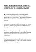 NR577 2026 CERTIFICATION SCRIPT FULL QUESTIONS AND CORRECT ANSWERS