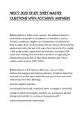 NR577 2026 STUDY SHEET MASTER QUESTIONS WITH ACCURATE ANSWERS