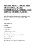 NR577 FINAL PRIMARY CARE MANAGEMENT OF ADOLESCENTS AND ADULTS COMPREHENSIVE EXAM SCRIPT 2026 SOLVED QUESTIONS WITH CORRECT ANSWERS