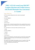 FREC 4 EXAM Actual Exam 2026&sol;2027 Complete Questions and Verified Answers with Detailed Rationales Pass Guaranteed - A&plus; Graded